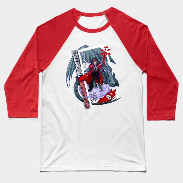 Fullmetal Dragon Rider Baseball T-Shirt by inhonoredglory